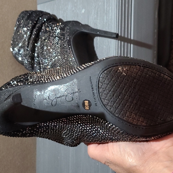 Jessica Simpson Rignstone Heels 8M - Picture 5 of 11